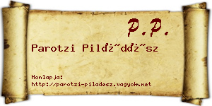 Parotzi Piládész névjegykártya